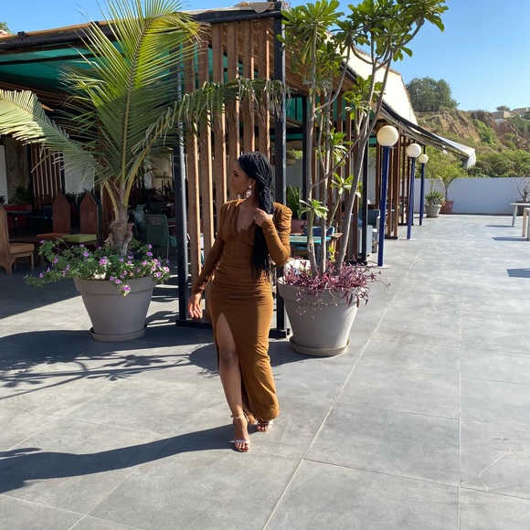 Brown maxi dress PLT - Picture 3 of 3